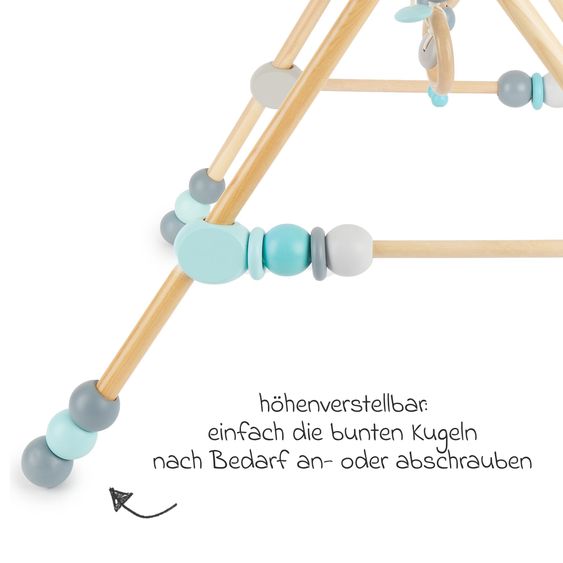 Bieco Spiel-Trapez Baby-Gym aus Holz höhenverstellbar - Elefant