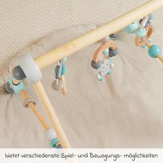 Bieco Spiel-Trapez Baby-Gym aus Holz höhenverstellbar - Elefant