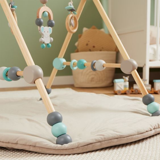 Bieco Spiel-Trapez Baby-Gym aus Holz höhenverstellbar - Elefant