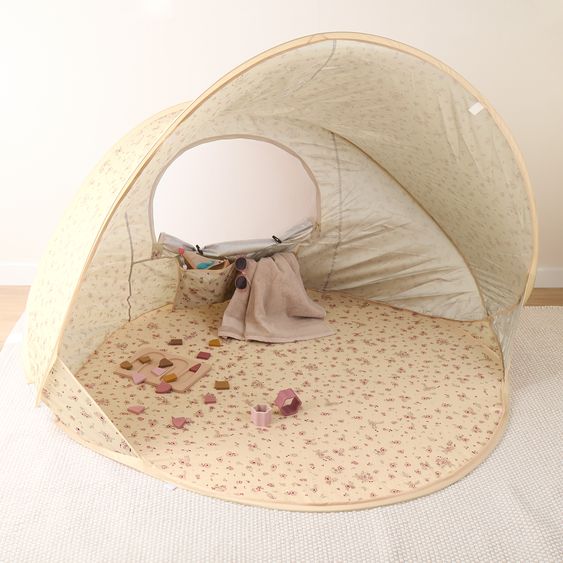 Bieco Play tent / beach shell with UV protection 40+ - Vintage Flowers