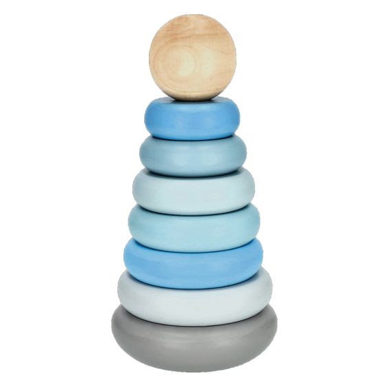 Bieco Stapelturm - Regenbogen - Blau