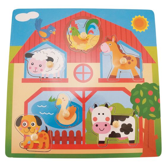 Bieco Steckpuzzle 6 Teile - Farm