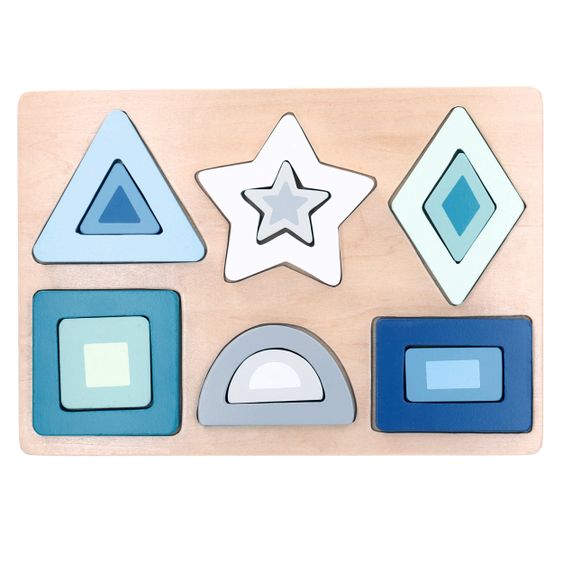 Bieco Steckspiel Puzzle - Blau