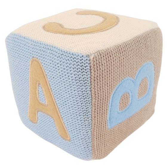 Bieco Strick-Spielwürfel ABC - Blau