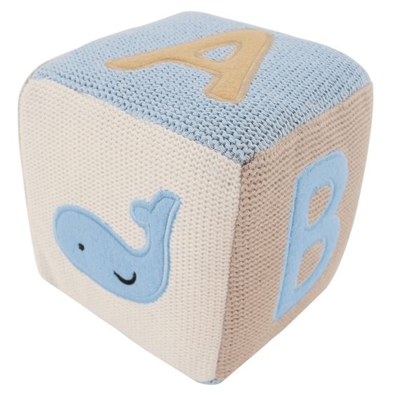 Bieco Strick-Spielwürfel ABC - Blau