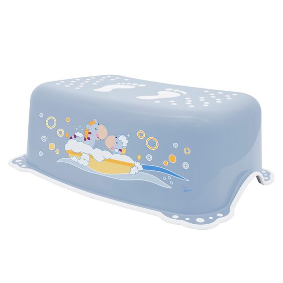Bieco Tritthocker - Zebra - Trend Blau