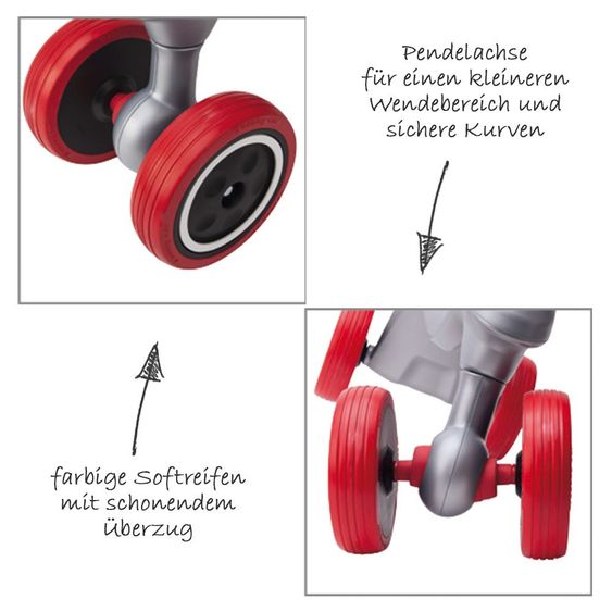 BIG Rutscher Rider - Silber Rot