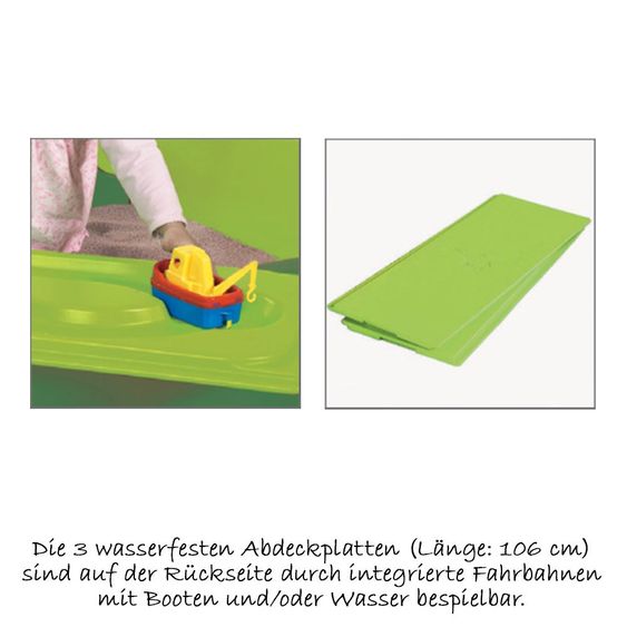 BIG Sandkasten Sandy mit Hardcover 138 x 138 cm - Grün