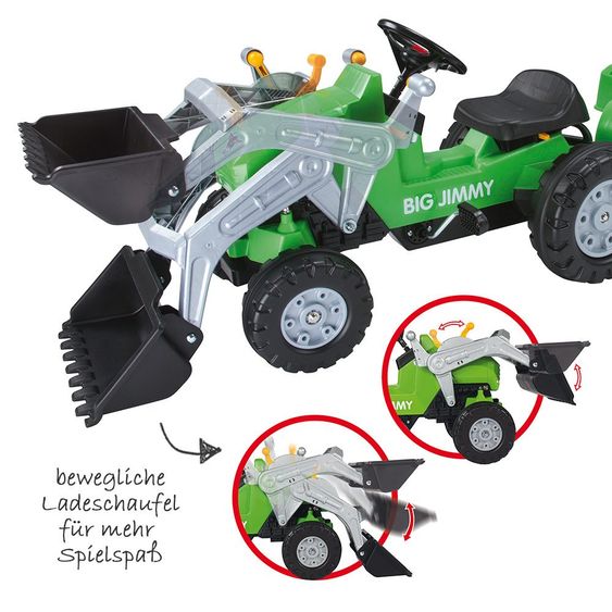 BIG Trettraktor Jimmy Loader mit Trailer