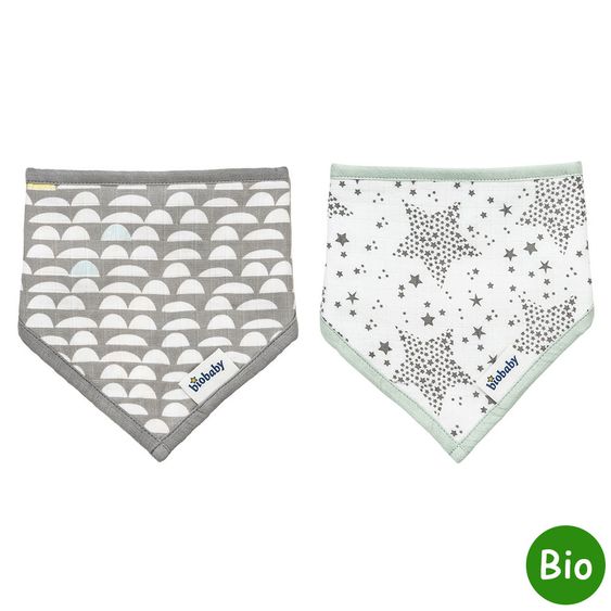 biobaby Dreieckstuch - 2er Pack - zum Wenden