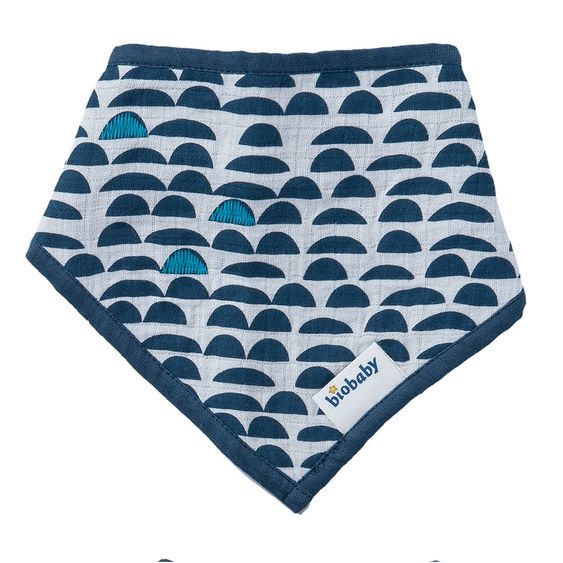 biobaby Dreieckstuch - 2er Pack - zum Wenden - Blau