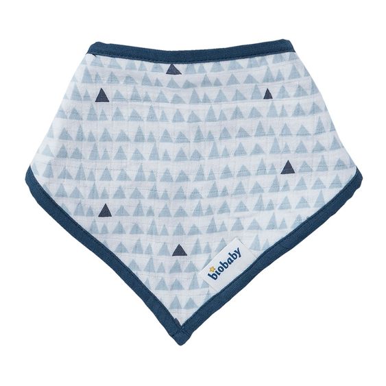 biobaby Dreieckstuch - 2er Pack - zum Wenden - Blau
