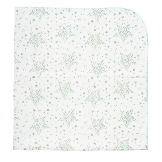 biobaby Moltondecke Doppelpack 80 x 75 cm - Sterne - Mint