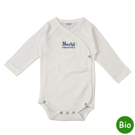 biobaby Wickelbody Nachtschwärmer - Weiß - Gr. 50/56