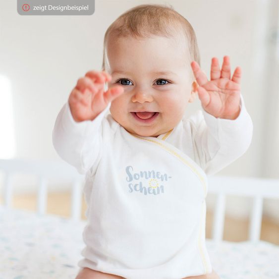biobaby Wickelbody Nachtschwärmer - Weiß - Gr. 50/56