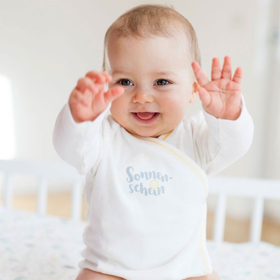 biobaby Wickelbody Sonnenschein - Weiß - Gr. 50/56