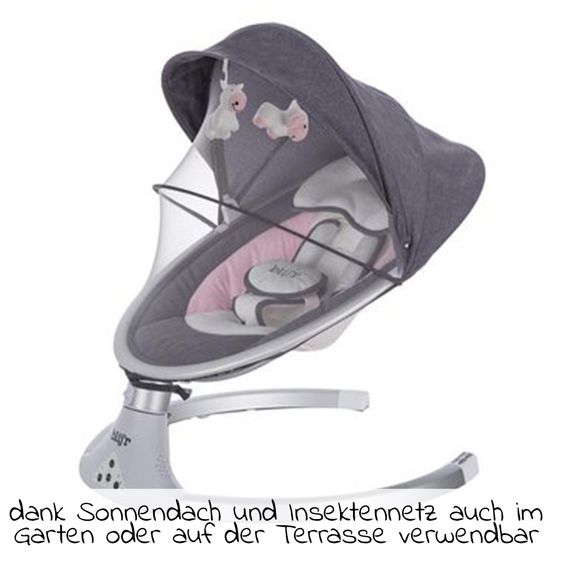 Blij'r Babyschaukel Derk Plus mit Sound-Modul - Pink