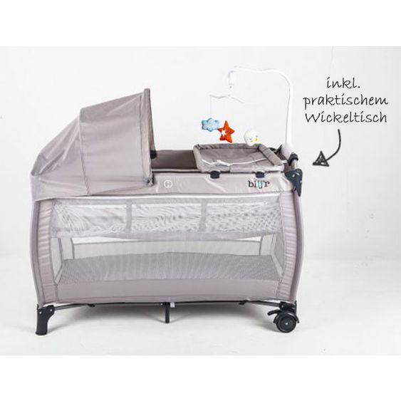 Blij'r Babywippe inkl. Mobile - Boris - White