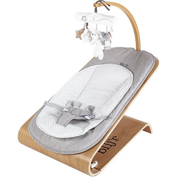 Blij'r Babywippe inkl. Mobile - Boris - Wood