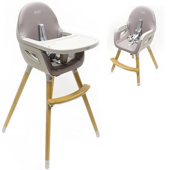 Blij'r Hochstuhl & Esszimmerstuhl 2 in 1 Bobbie - Grau