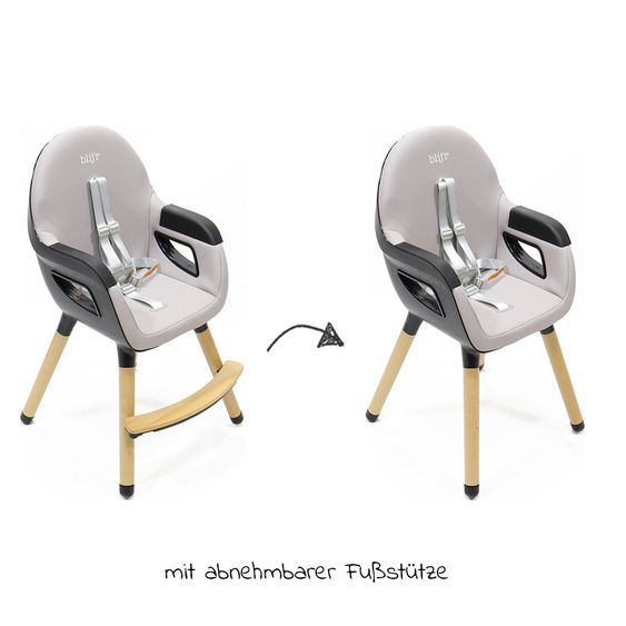 Blij'r High Chair & Dining Chair 2 in 1 Bobbie - Black