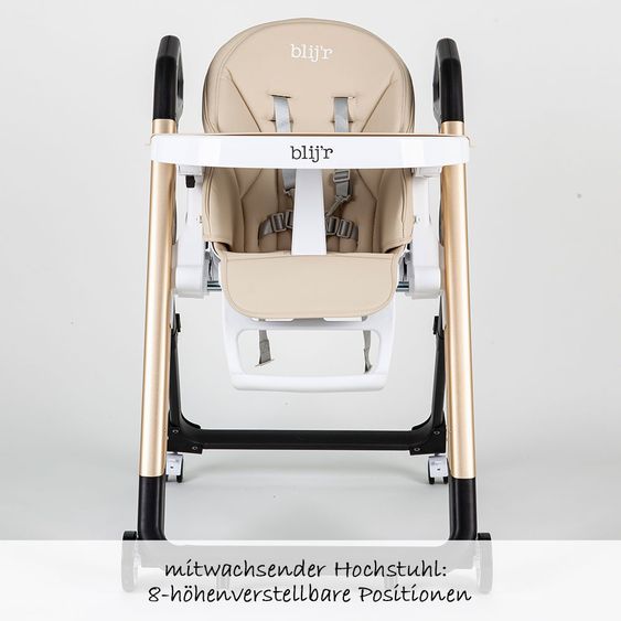 Blij'r LUXURY high chair - Tonie - Champagne