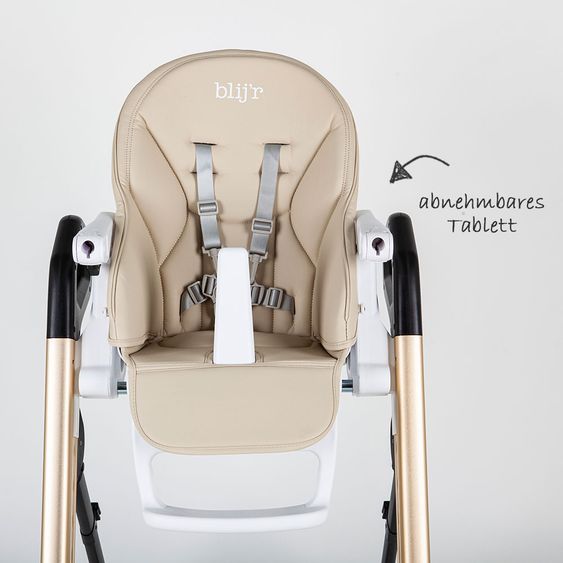 Blij'r LUXURY high chair - Tonie - Champagne