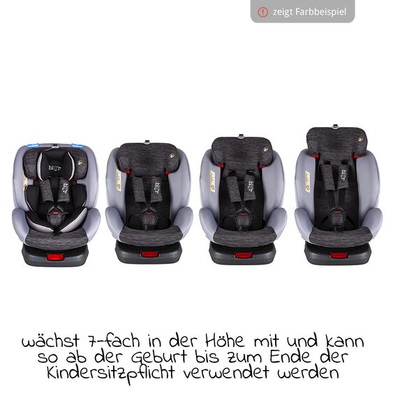 Blij'r Reboarder-Kindersitz Bas Plus 360° inkl. Isofix - Pink