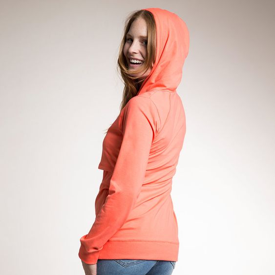 boob Felpa con cappuccio B.Warmer con funzione di allattamento - melone - taglia M