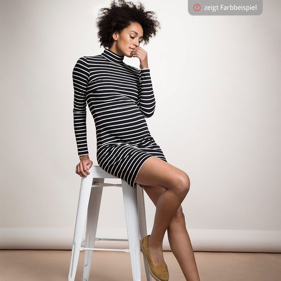 boob Kleid mit Stillfunktion - Ringel Offwhite Dunkelblau - Gr. S