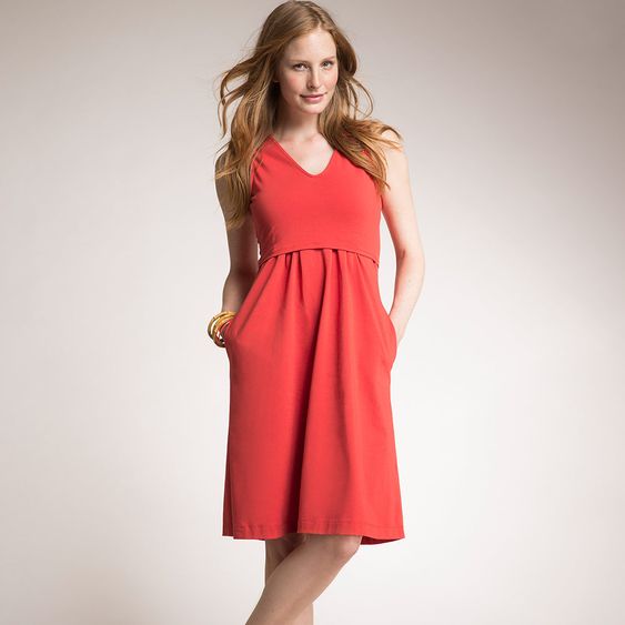 boob Kleid Tilda mit Stillfunktion Bio-Baumwolle - Rot - Gr. S