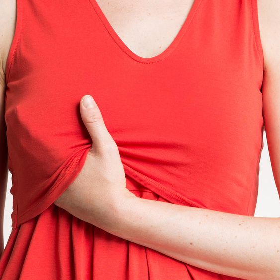 boob Kleid Tilda mit Stillfunktion Bio-Baumwolle - Rot - Gr. S