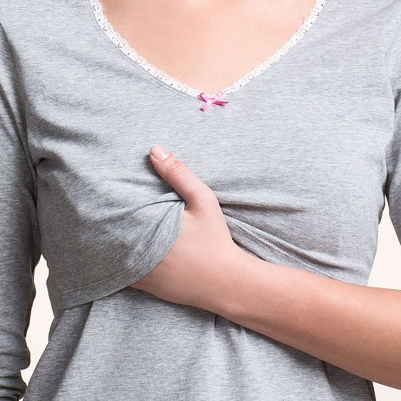 boob Loungeshirt Bio Baumwolle - Grau - Gr. L