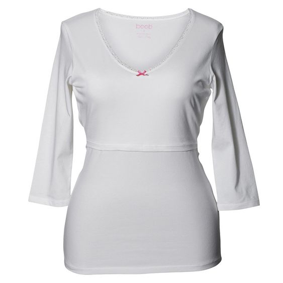 boob Loungeshirt Bio Baumwolle - Offwhite - Gr. S
