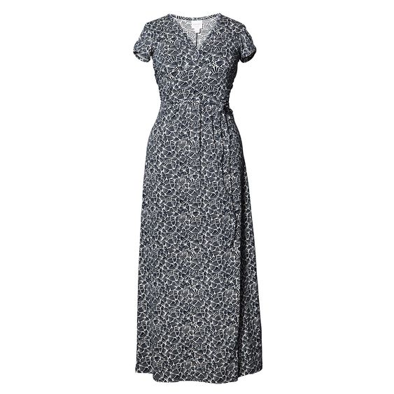 boob Maxi-Kleid mit Stillfunktion - Weiß Dunkelblau - Gr. S