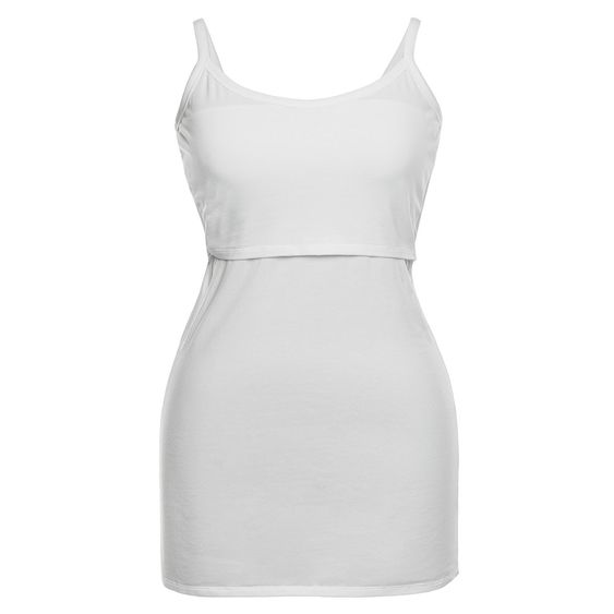 boob Top per gravidanza e allattamento in cotone organico - Bianco - Taglia S