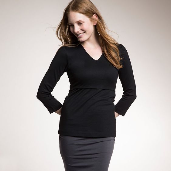 boob Camicia con funzione di allattamento - Nero - Taglia S