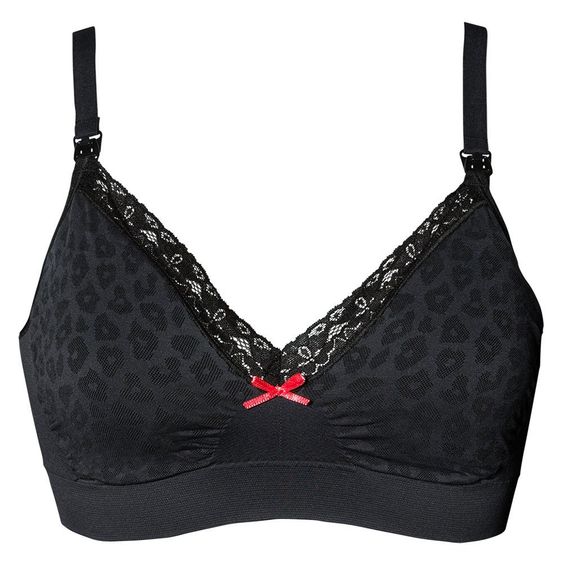 boob Still-BH Fast Food - Leopardenmuster Schwarz - Gr. S