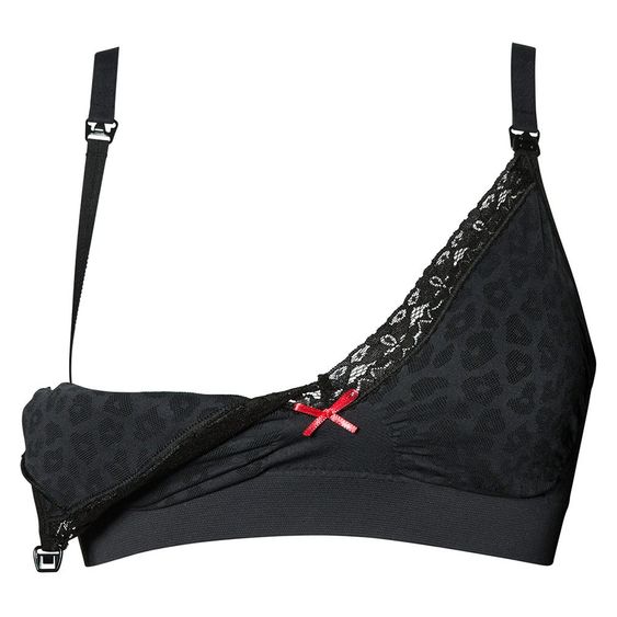 boob Still-BH Fast Food - Leopardenmuster Schwarz - Gr. S