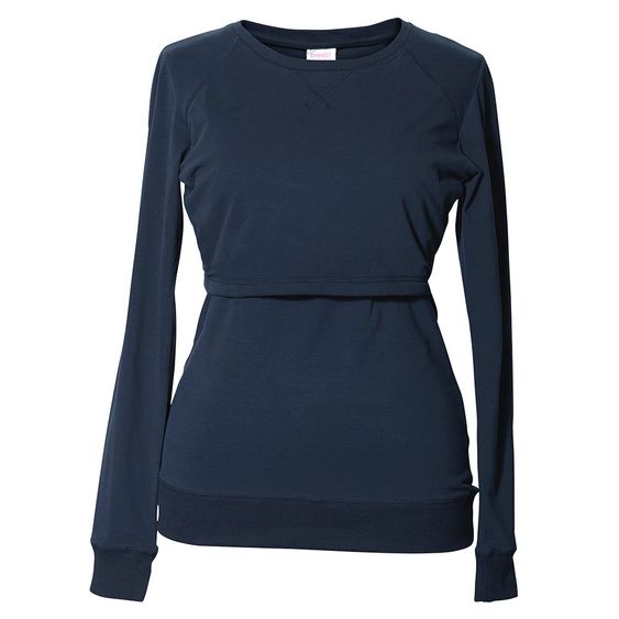 boob Sweatshirt B.Warmer with breastfeeding function - Dark blue - Size S