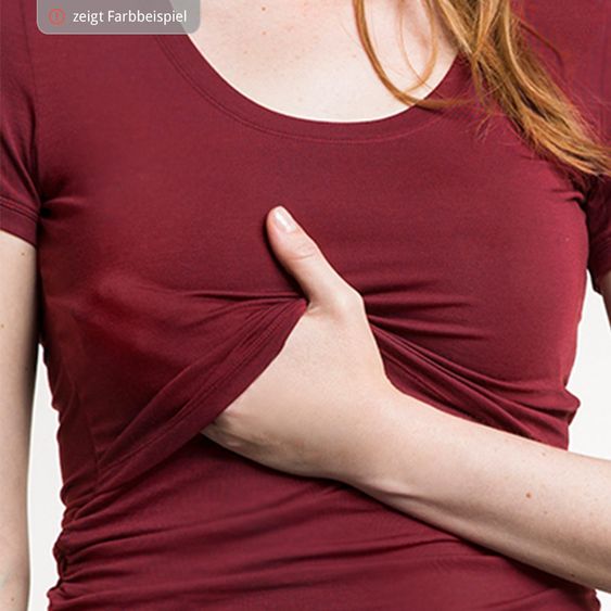 boob T-Shirt Gerafft mit Stillfunktion - Rosa - Gr. S