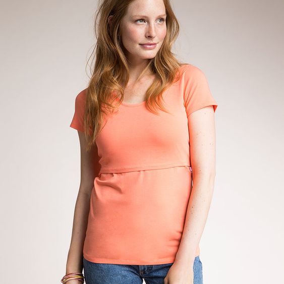 boob T-Shirt mit Stillfunktion Bio-Baumwolle - Melone - Gr. S