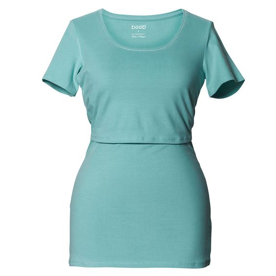 boob T-Shirt mit Stillfunktion Bio-Baumwolle - Türkis - Gr. S