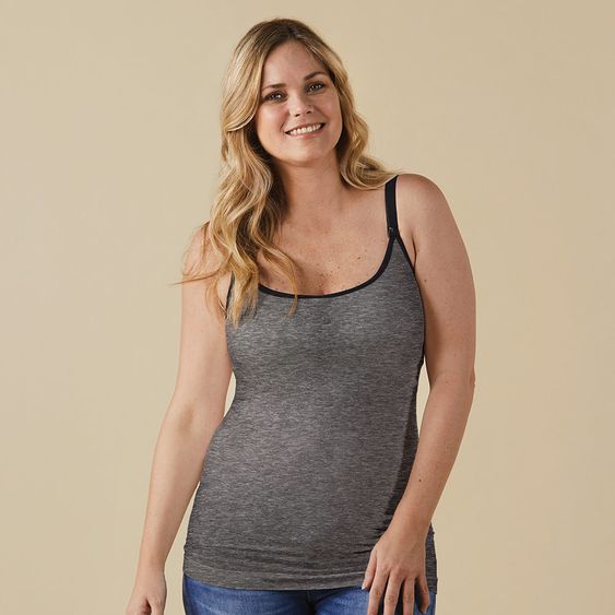 bravado Schwangerschafts- & Still-Top  Classic Nursing Cami - Charcoal Heather - Gr. S