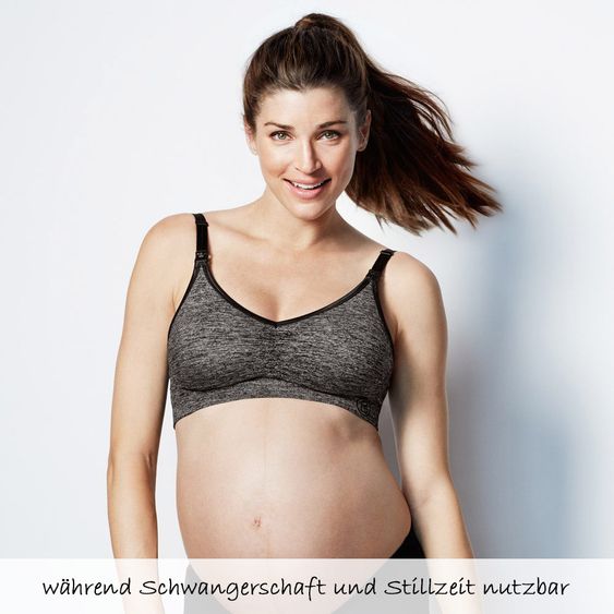 bravado Still- & Schwangerschafts-BH Body Silk Seamless Yoga - Charcoal Heather - Gr. S