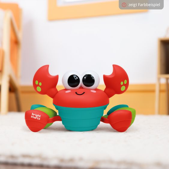 Bright Starts Interaktivel Krabbel- und Musikspielzeug Rockin Crawling Crab mit Musik & Tanzfunktion - Pink
