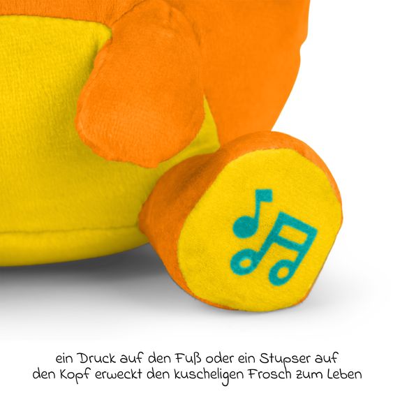 Bright Starts Interaktives Krabbel- und Musikspielzeug Bop Around™ Crawl & Chase Pal Tiger hüpft, tanzt & spielt lustige Melodien - Gelb