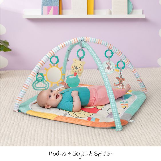Bright Starts Spieldecke Hundred Acre Adventure™ mit Spielbogen und 5 abnehmbaren Spielzeugen - Winnie Pooh - Bunt