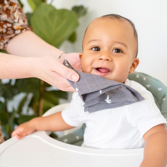 Briljant Baby Einschlag- & Mulltuch 2er Pack 120 x 120 cm - Organic Cotton - Birds - Tornado