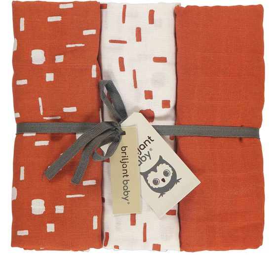 Briljant Baby Einschlag- & Mulltuch 3er Pack 120 x 120 cm - Art - Picante